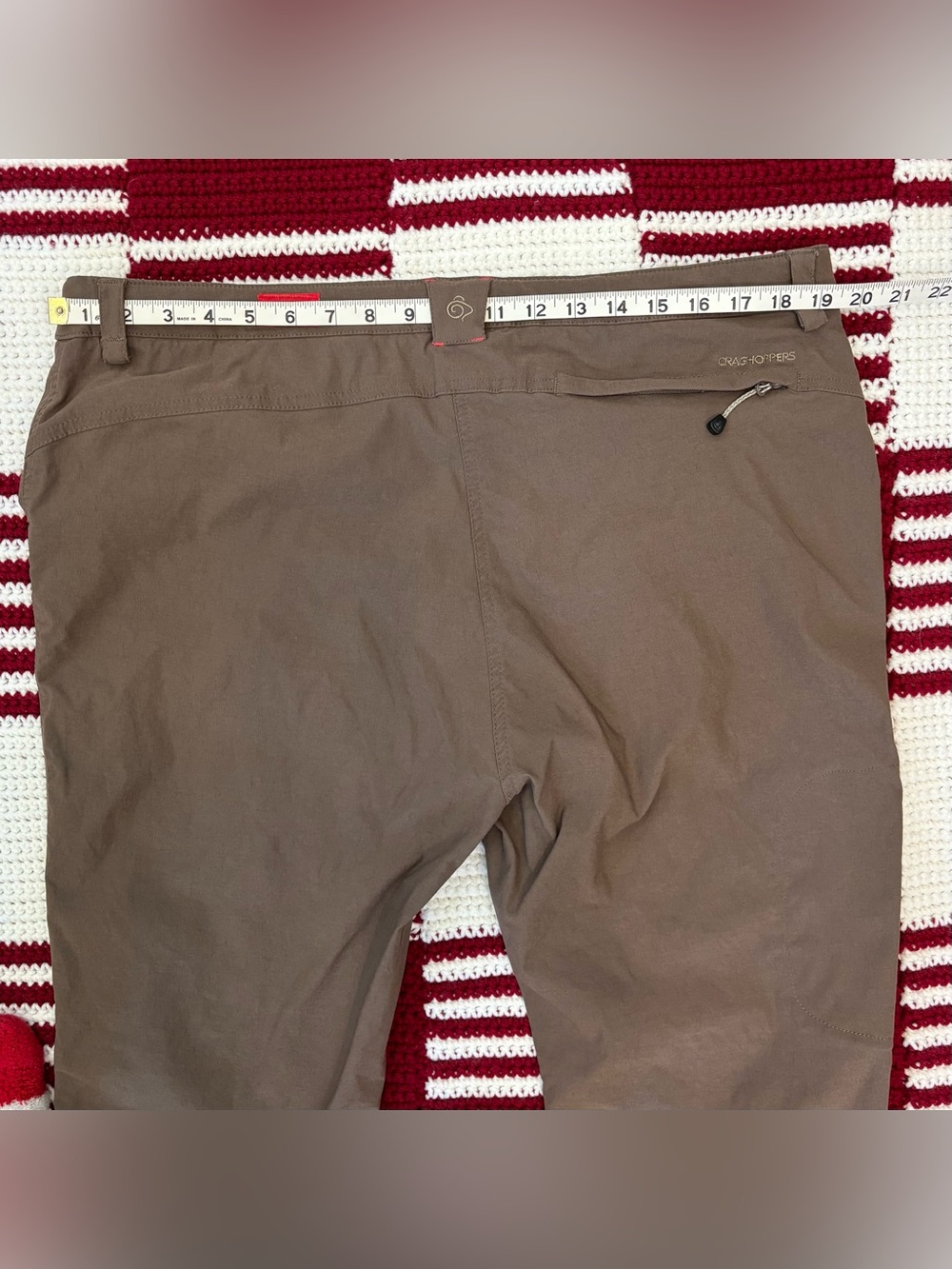 Like New Craghoppers Women's Nosilife Insect Shield Trousers, Sz 16, Brown Pants - Picture 6 of 16
